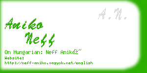 aniko neff business card